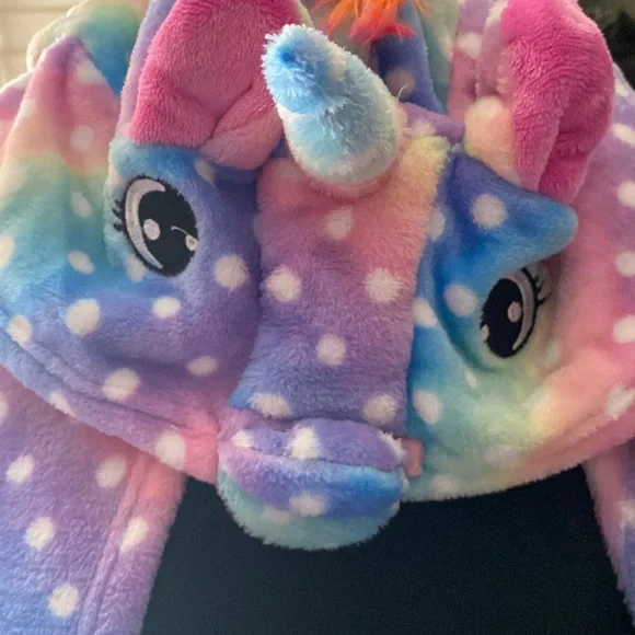 Unicorn Girls Bath Robe - Picture 2 of 2